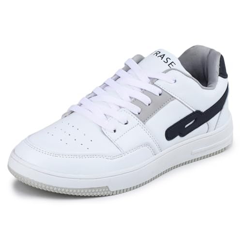 TRASE Casual Sneaker Shoes for Women | Soft Cushioned Insole | Sneakers for Woman | Lightweight | Comfortable | Stylish, Trendy Girls and Women Sneakers with Laces (White-Black, 6 UK) - Image 1