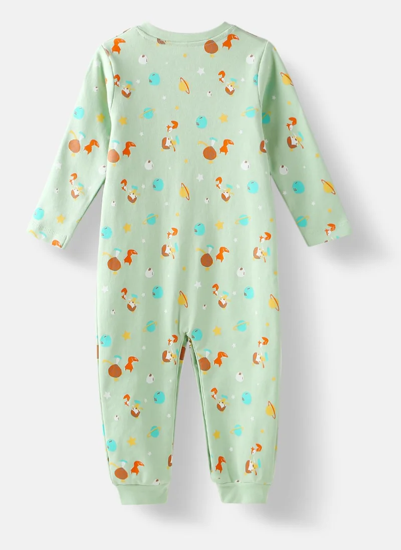 نوتيناتي Nautinati Infants Premium Cotton Graphic Printed Pack of 2 Sleepsuits