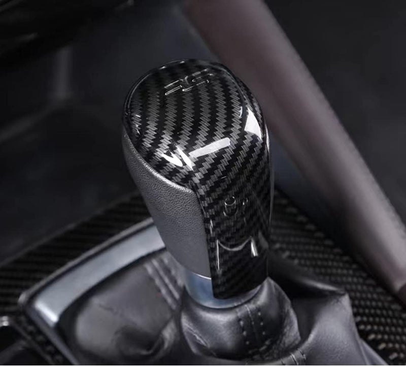 Duole Carbon Fiber Sport Print Interior Trim Gear Shift Knob for Mazda 3 6 CX3 CX5 CX9 Gear Shift Knob Trim