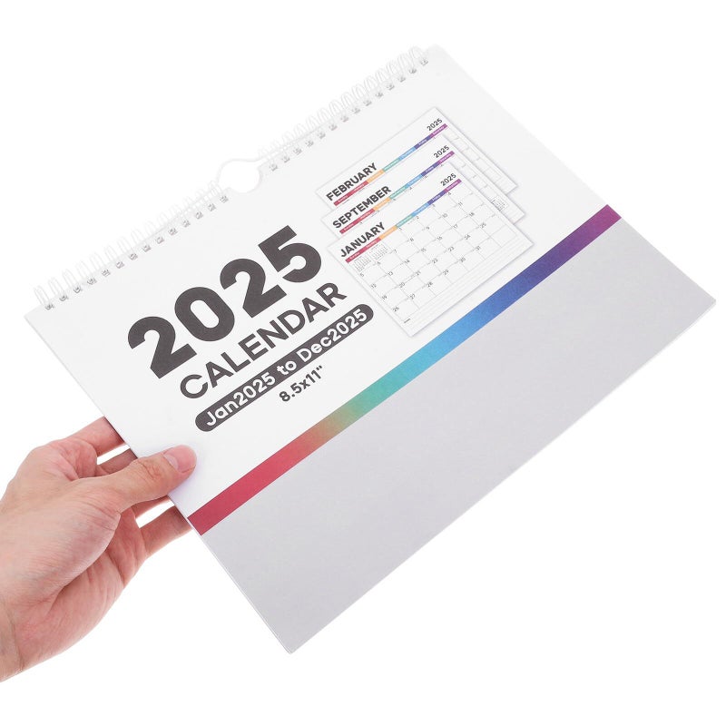 تقويم حائطي شهري 2025 مخطط مكتب منزلي تصميم تعليمي - Image 4