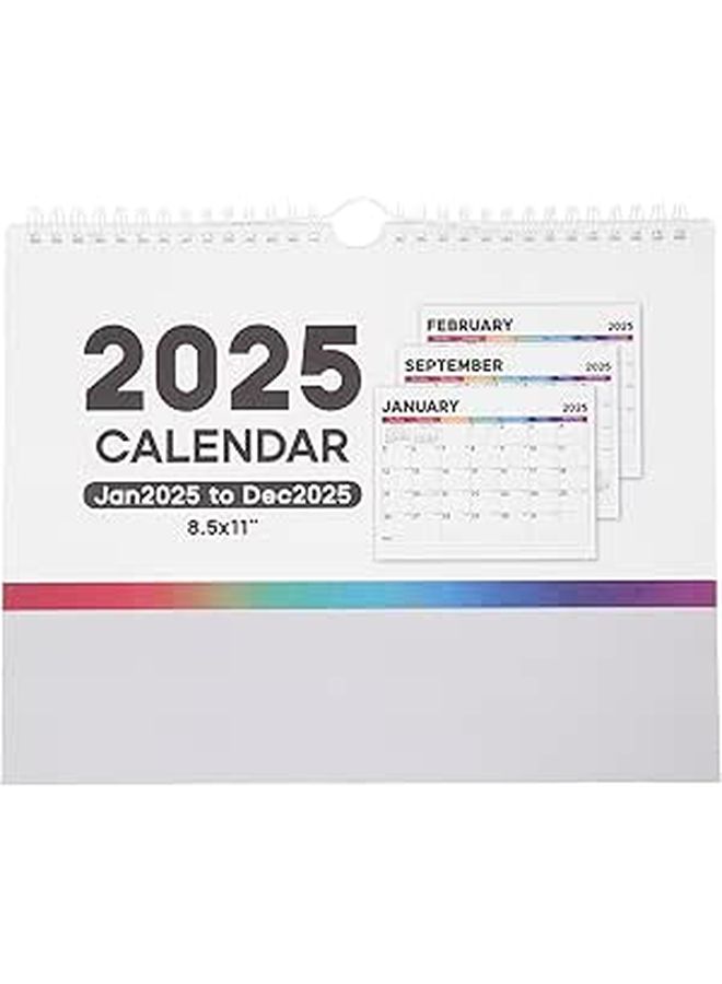تقويم حائطي شهري 2025 مخطط مكتب منزلي تصميم تعليمي - Image 1