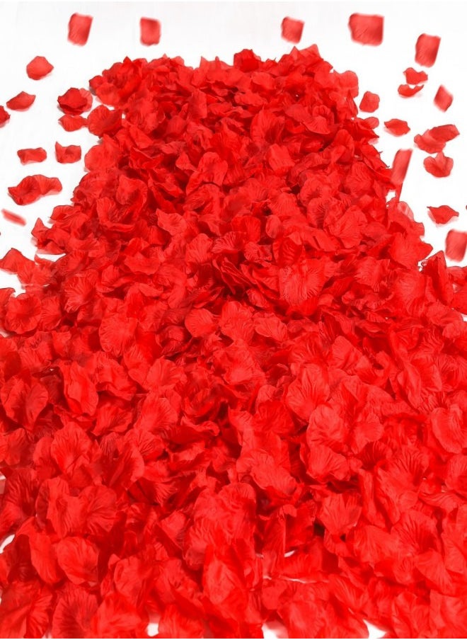 Generic - 1000 Pcs Artificial  Rose Red Flower PetalsValentine Day, Make a proposal,Anniversary, Wedding Love Decorations Romantic Party - Image 1