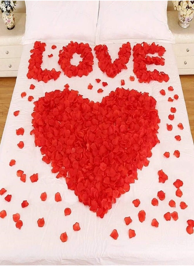 Generic - 1000 Pcs Artificial  Rose Red Flower PetalsValentine Day, Make a proposal,Anniversary, Wedding Love Decorations Romantic Party - Image 1
