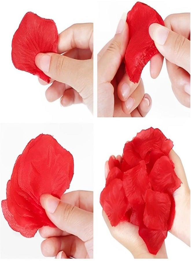 Generic - 1000 Pcs Artificial  Rose Red Flower PetalsValentine Day, Make a proposal,Anniversary, Wedding Love Decorations Romantic Party - Image 1