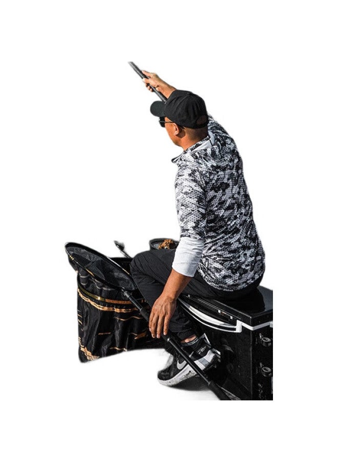 Han Ding Handingyihao Black Pit Fishing Rod, Handheld Rod, 6h8h19 Tuning, Ultra-light, Ultra-hard, Black Rod, Luo Fishing Rod, Flying Crack Fishing Rod, 4.5m - Image 1