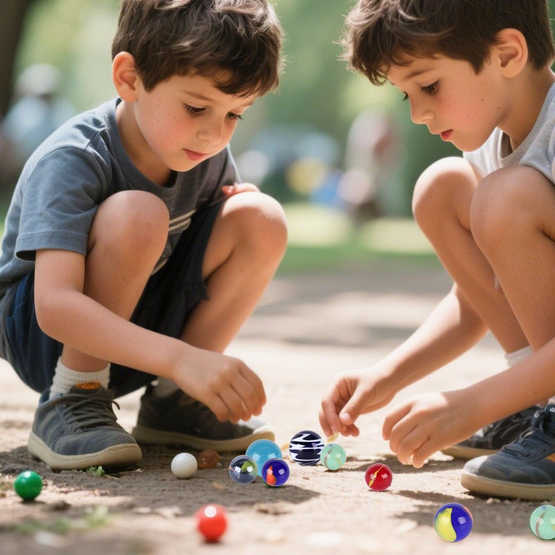 LOVESTOWN 180PCS Planet Marbles Game for Kids, Assorted Size Glass Marbles Bulk with Gift Box for Board Game, Vases, Party Decor - Image 4