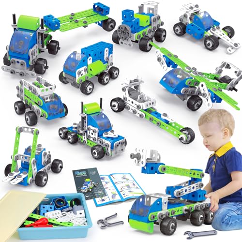 Tsomtto 18 in 1 STEM Toys for 4 5 6 7 8 Year Old Boy Girl Birthday Gifts Educational Building Toys for Kids Ages 48 57 68 Build and Play Stem Activities Construction Toy for Boys 46 810 Pull Back Cars - Image 1