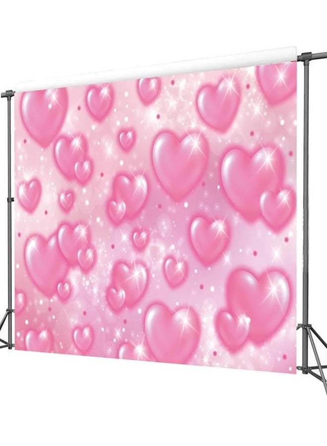 Dudaacvt 7x5ftValentine's Day Backdrop Rustic Wood Red Love Heart Background for Mother's Day Wedding Bridal Shower Party Decor Banner Portrait Photo Studio Booth Props D688 - Image 5