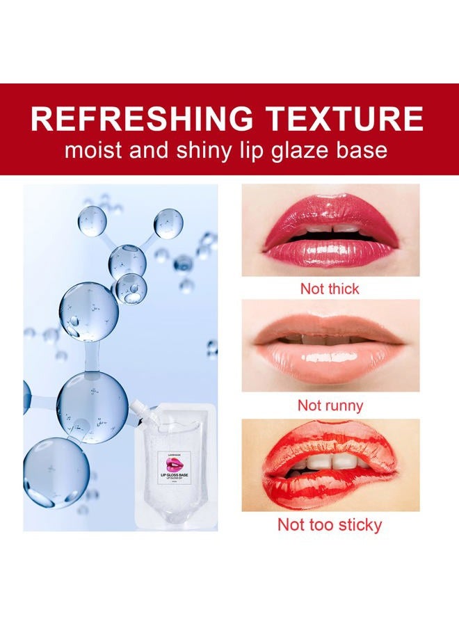 Eakroo 2Pcs Moisturize Lip Gloss Base Oil Material Makeup Primers, Non-Stick Lipstick Primer for DIY Handmade Lip Balms Lip Gloss -100g (2Pack 100ml) - Image 2