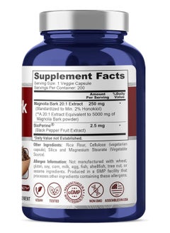 NusaPure Magnolia Bark 1800 Mg 180 Vegetarian Caps (Nongmo Extract 4:1 & Glutenfree)  - Image 2