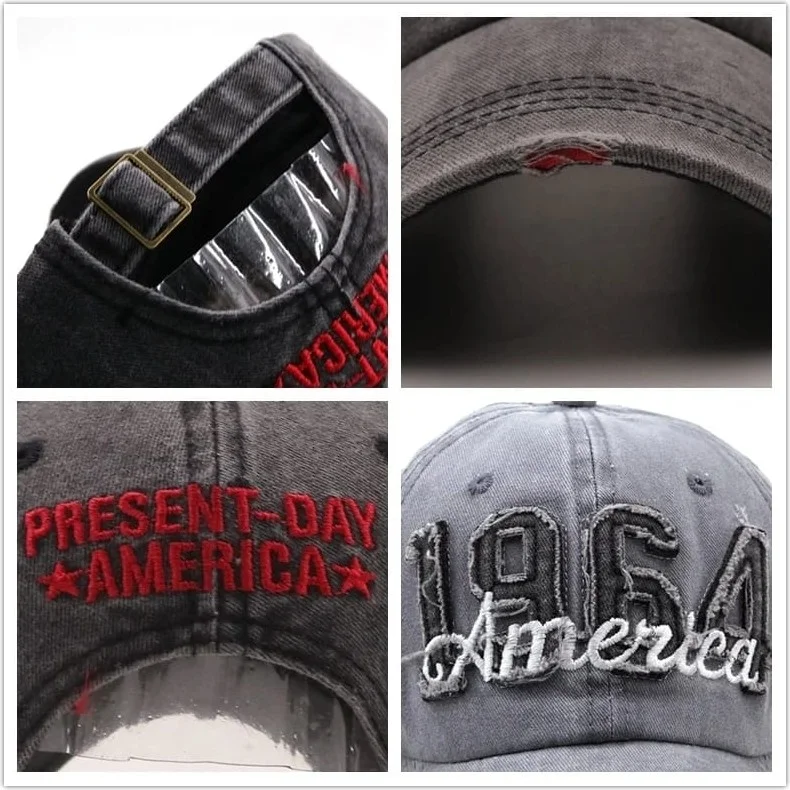 Tezzgelsin Unisex Cotton 1964 America Vintage Cap Hat