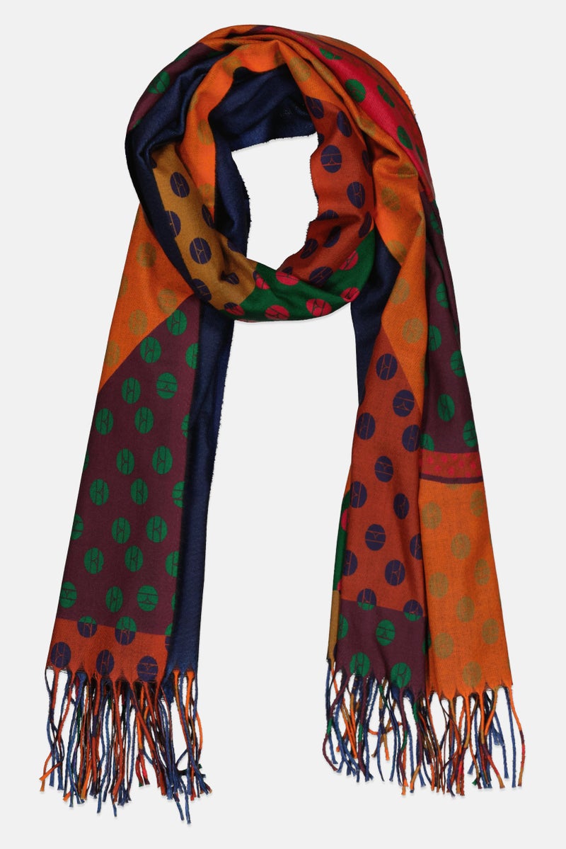 ELLE Women Graphic Print Scarves 182 L x 70 H cm, Purple - Image 1