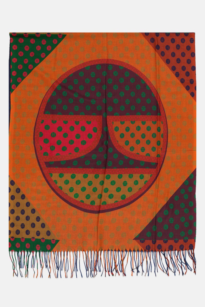 ELLE Women Graphic Print Scarves 182 L x 70 H cm, Purple - Image 2