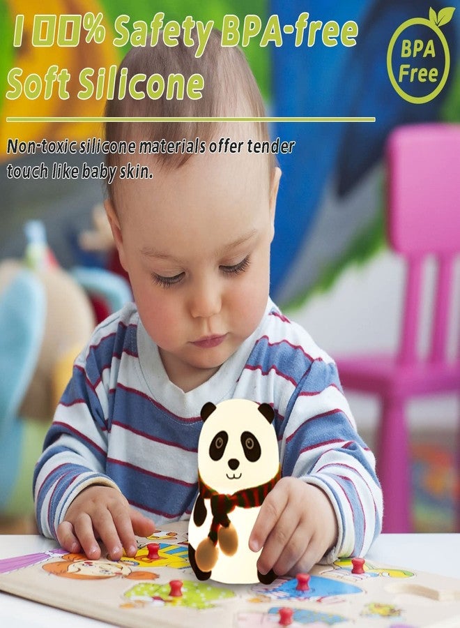 NYRWANA Panda Light Night Lamp, Night Light for Bedroom, Birthday Gift for Kids, Cute Table Lamp, Silicone Rechargeable Lamps with Charging Plug, Valentine Gift for Girlfriend (Multicolor) - Image 3