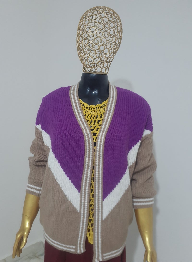 Puritopia Open Multicolor Trico Jacket - Image 3