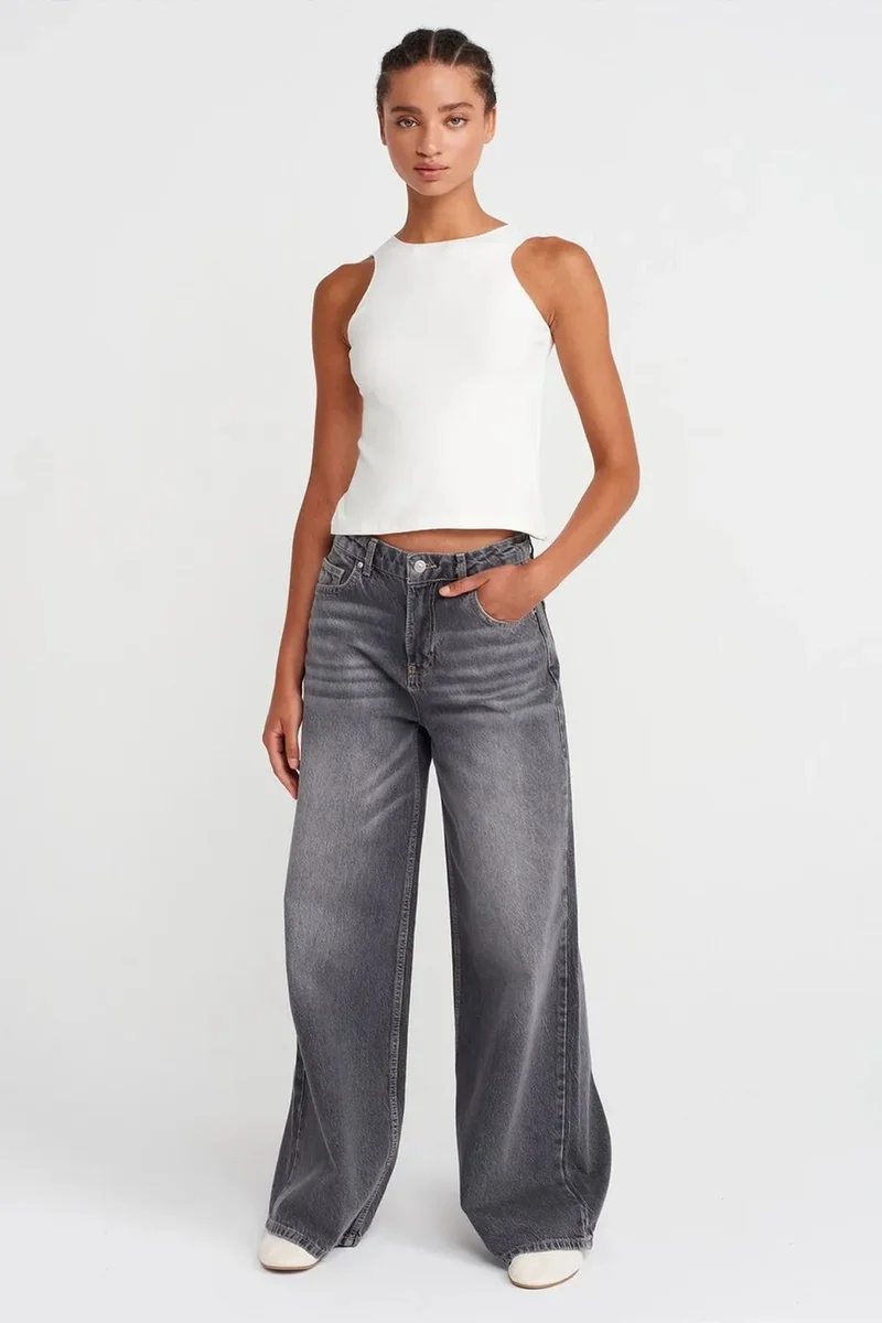 Dilvin White DILVIN Fitted Ribbed Sleeveless Blouse for Women | Best Price UAE