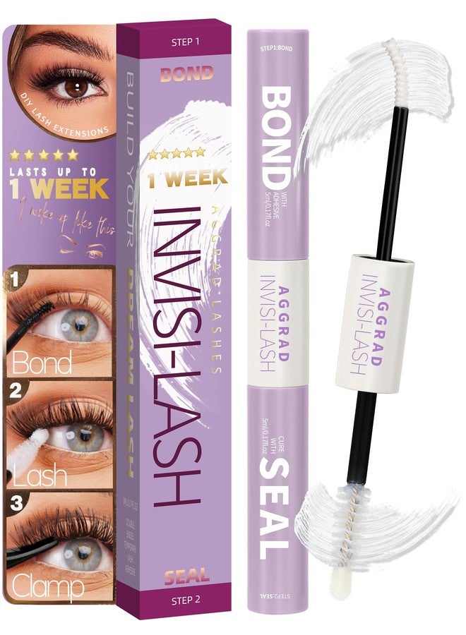 AGGRAD Clear Lash Cluster Glue Bond and Seal Waterproof 150H Super Strong Hold Long-Lasting for Eyelash Clusters Extensions Kit DIY Self Adhesive 2 in 1 Individual Lash Glue Clear Bonder & Sealant - Image 1