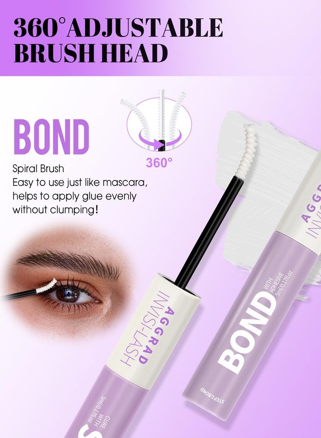 AGGRAD Clear Lash Cluster Glue Bond and Seal Waterproof 150H Super Strong Hold Long-Lasting for Eyelash Clusters Extensions Kit DIY Self Adhesive 2 in 1 Individual Lash Glue Clear Bonder & Sealant - Image 4