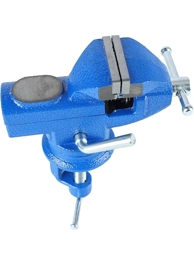 promass Table Vise, 50mm Jaw Impact Resistant Bench Vise Clamp High Toughness Anti Slip for Electronic Processing (50mm/2in (1.5kg) Blue) - Image 1