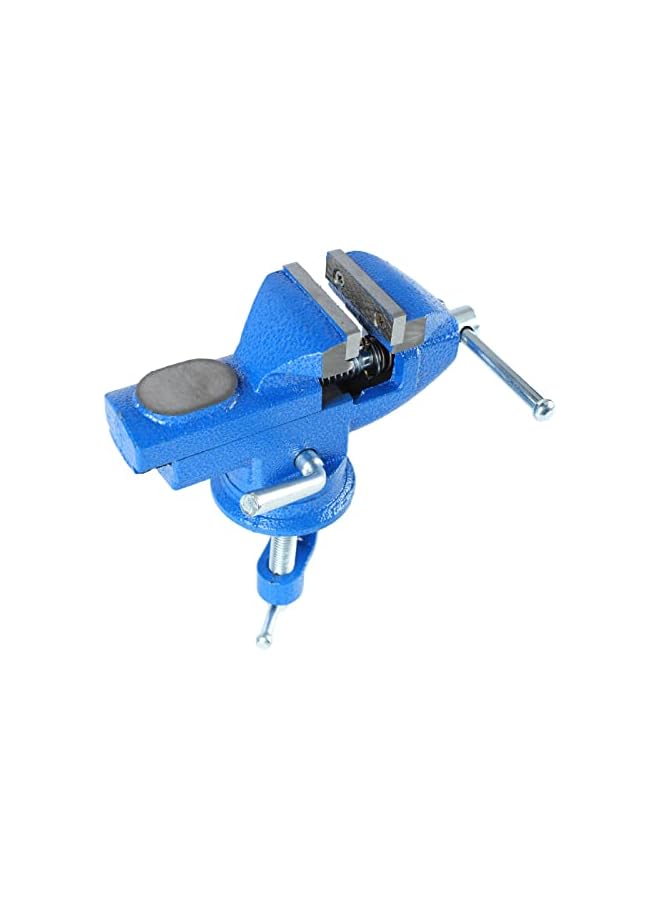 promass Table Vise, 50mm Jaw Impact Resistant Bench Vise Clamp High Toughness Anti Slip for Electronic Processing (50mm/2in (1.5kg) Blue) - Image 4