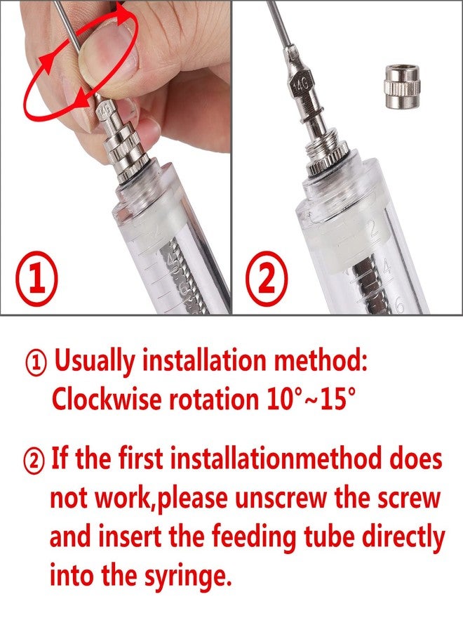 FULAIERGD 20ML Baby Bird Feeding Syringe Set Pet Syringe with 6 Pcs Curved Gavage Feeding Tubes and Bird Drinker Stainless Steel Metal Feeding Spoon for Baby Birds Parrot Small Pet - Image 5