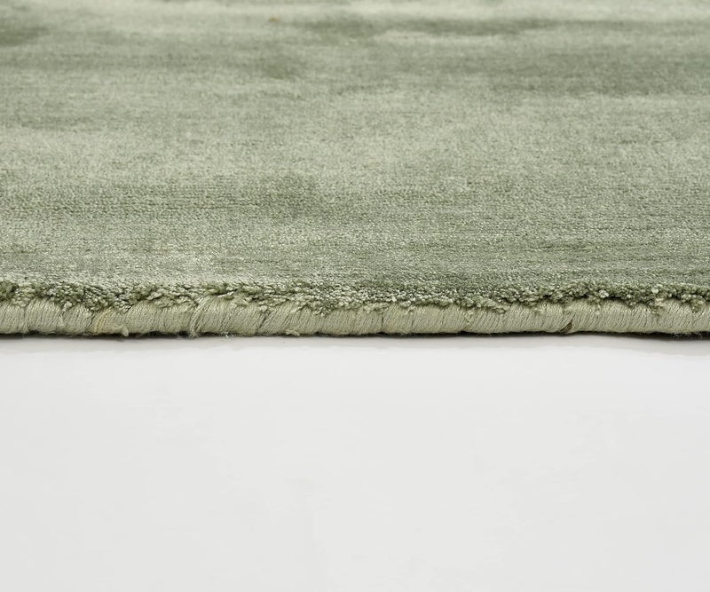 TIB The Intellect Bazaar Handmade Woolen Carpets Super Soft Viscose Silk Export quality Carpet for Living Room 4x6 Feet Bedroom and Hall Sea Green - Image 4