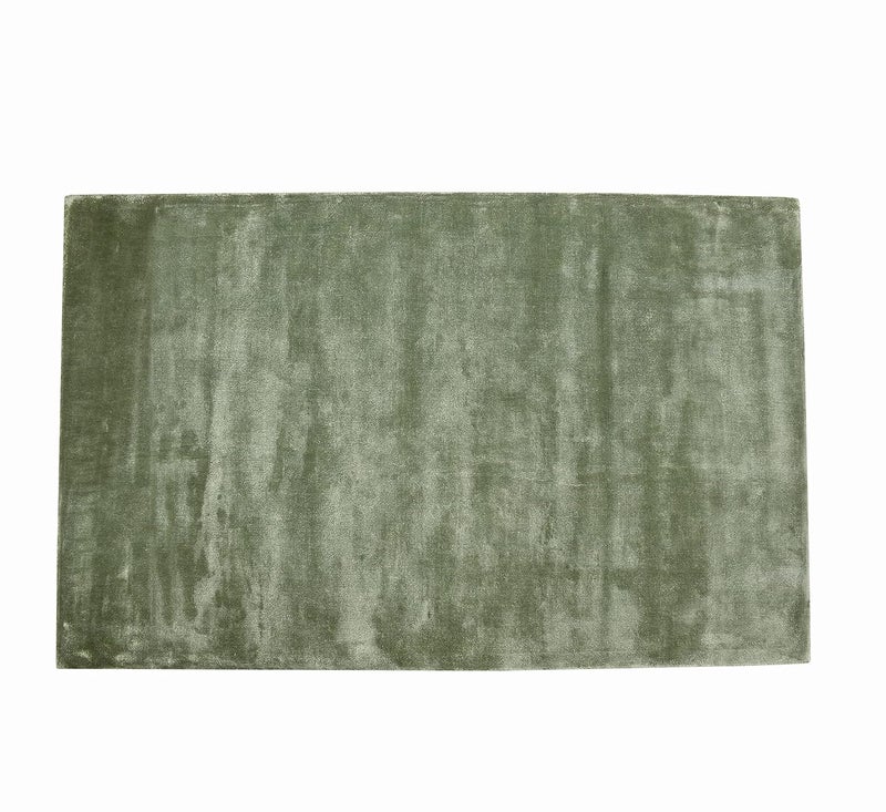 TIB The Intellect Bazaar Handmade Woolen Carpets Super Soft Viscose Silk Export quality Carpet for Living Room 4x6 Feet Bedroom and Hall Sea Green - Image 2