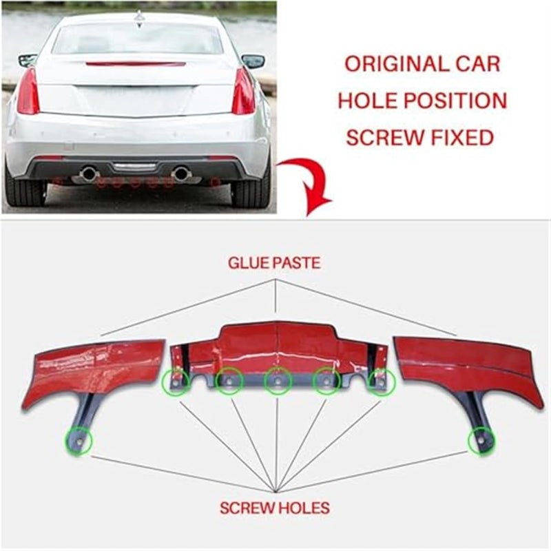 Wivplex Rear Bumper Diffuser Lip Spoiler for Cadillac ATS - Image 3