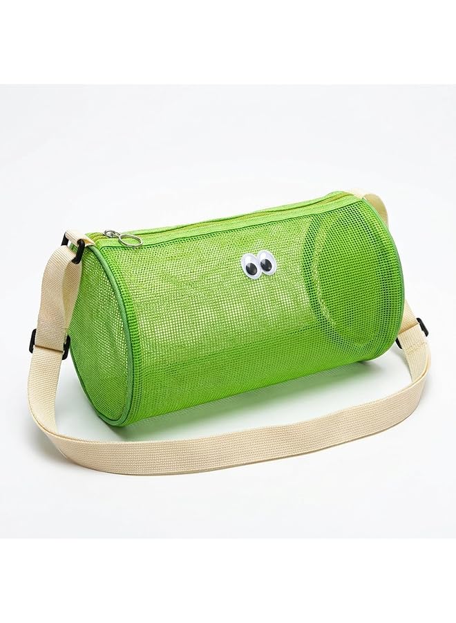 S-TOP Shower Caddy Bags Portable Beach Bags,Cylinder Zippered Toiletry Pouch with Adjustable Straps,Lightweight Hanging for College Dorm Gym Swimming Beach Travel Games Sports,Unisex(Green) 10.0110.01 - Image 1