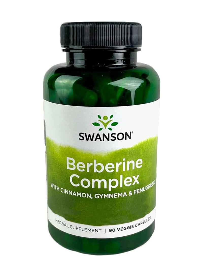 SWANSON Berberine Complex With Cinnamon Gymnema And Fenugreek 90 Veg Capsules - Image 1