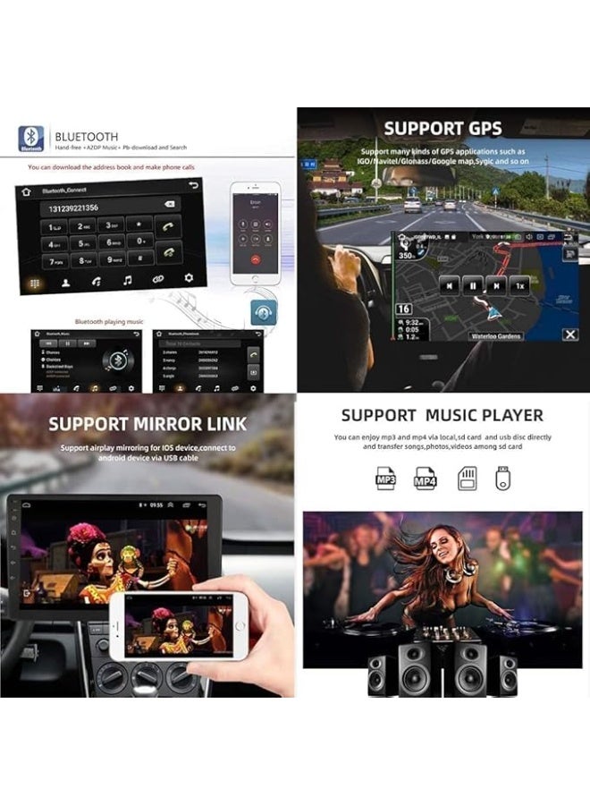 SHEZA STAR Android Car Stereo for Hyundai Santa Fe 2019-2023 4GB RAM 64GB ROM Support Carplay, M-Link Wi-Fi BT, Radio GPS, 10 Inch IPS.QLED, Fast interface Touch Screen with 360D Camera Included  - Image 3