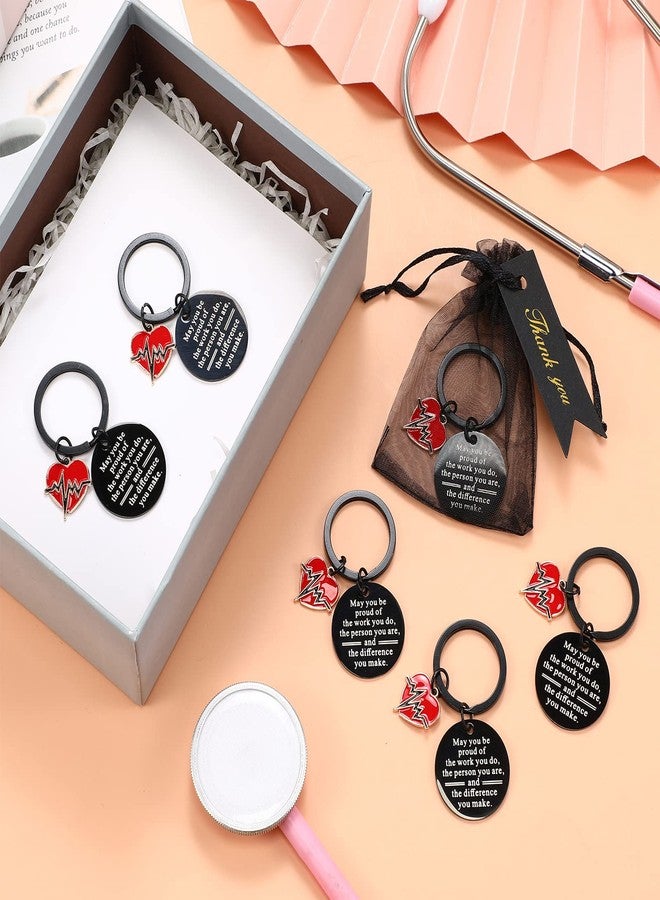 Sureio 36 Pcs Nurse Gifts Nurse Keychain Nurse Week Gifts Employee Appreciation Gift Nursing Student Gifts Medical Assistant(Black,Simple Style) - Image 4