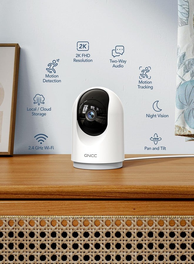 GNCC 2 Pack 2K Indoor Dog Security Camera with App, WiFi Security, Night Vision, Motion Detection, Two-Way Audio, Cloud/SD Storage, Works with Alexa - Image 2