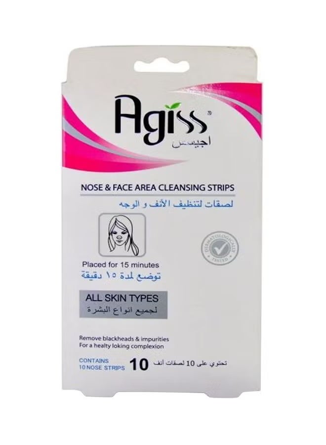 شرائط تنظيف الأنف والوجه من أجيـس – 10 قطع