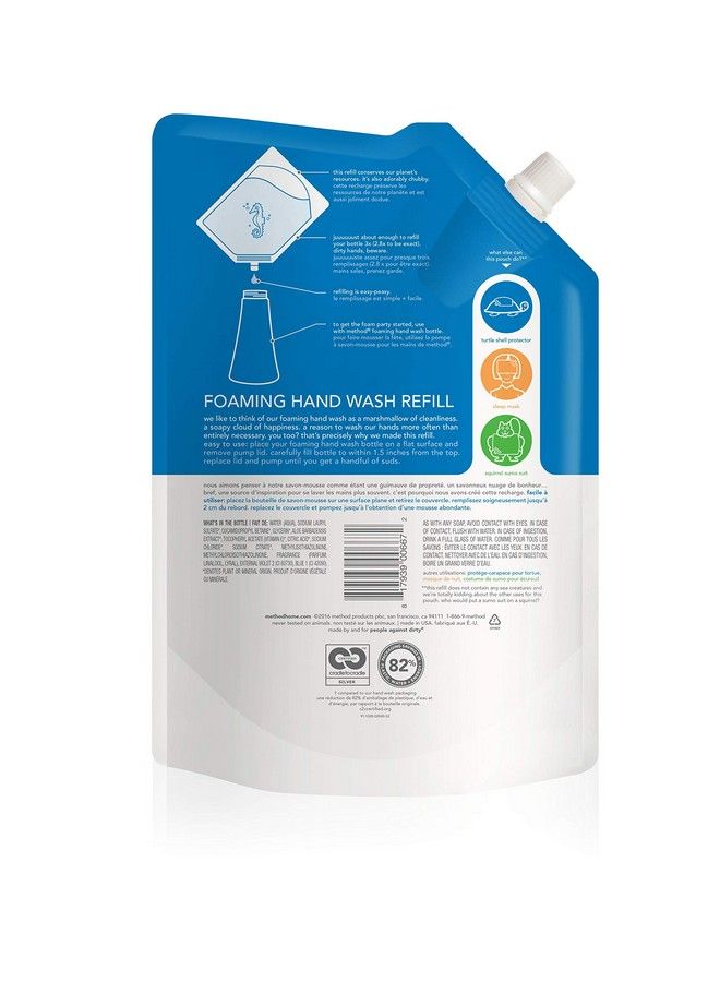 Method Foaming Hand Wash Refill Pouch Sea Minerals 28 Fl Oz (Pack Of 3) - Image 4