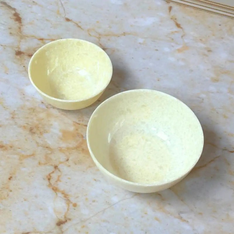 Dynasty Melamine Marble Designed 3.5 Inch Bowl- Ivory