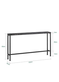 SoBuy Console Table Hall Table Side Table End Table Living Room Sofa Table (Black)  - Image 4