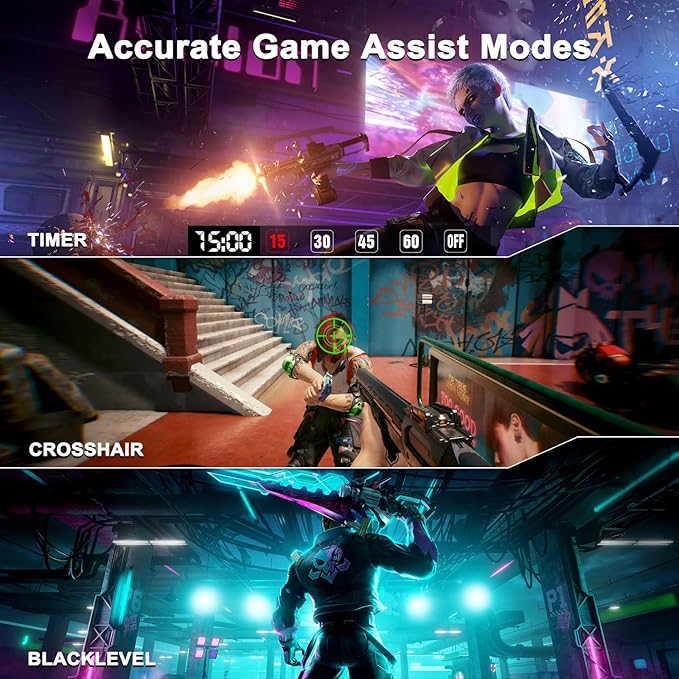 SANSUI 27 Inch WQHD IPS Gaming Monitor 200Hz 1ms Response Time Adaptive Sync HDR Black ES-G27F2Q image 7