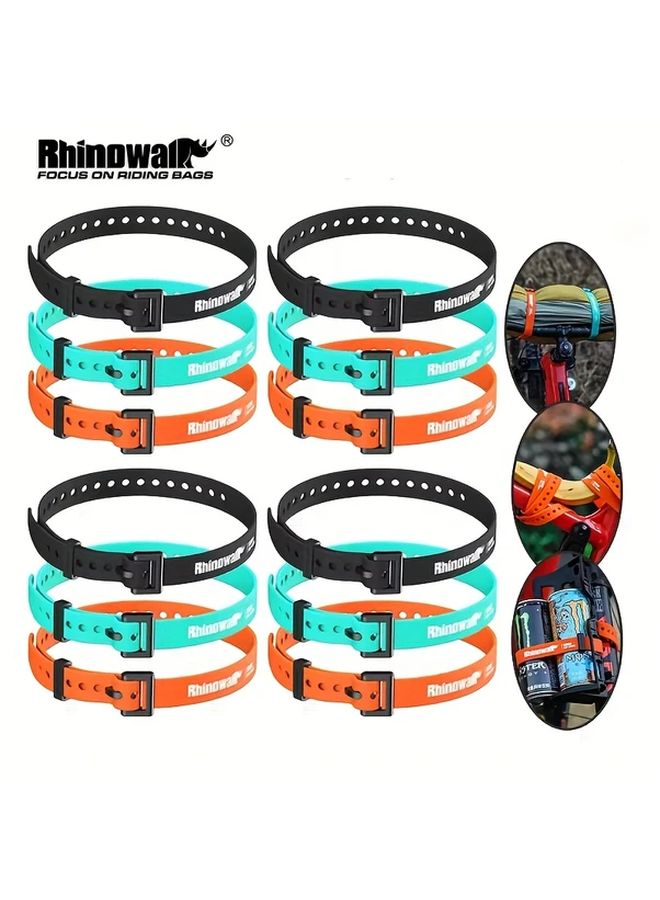 Orange Elastic Tensile Fastener Tension Strap for Securing Bike Motorcycle Cycling Luggage - Image 2