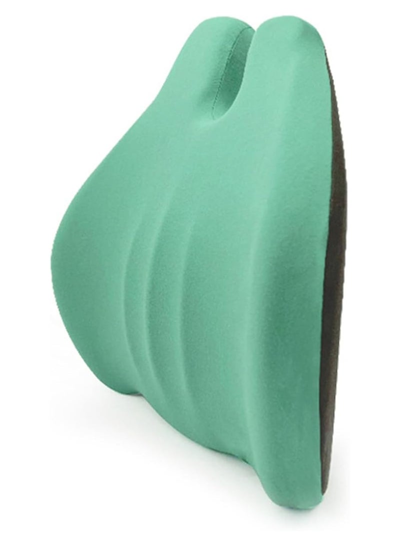 TYCOM Seat Cushion for Office Lumbar Support Pillow Chair Memory Foam Seat Cushion for Sciatica Back Support Pillow Chair Pads Reduce Tailbone Pressure Green.