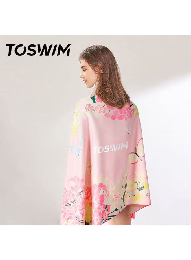 Toswim Quick-drying Bath Towel, Swimming Towel, Sports Fitness Absorbent Towel, Travel Towel, Fast-drying, Cute Pink Memory - Image 1