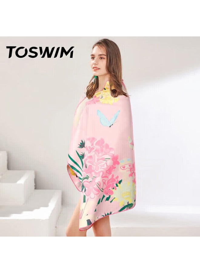 Toswim Quick-drying Bath Towel, Swimming Towel, Sports Fitness Absorbent Towel, Travel Towel, Fast-drying, Cute Pink Memory - Image 2