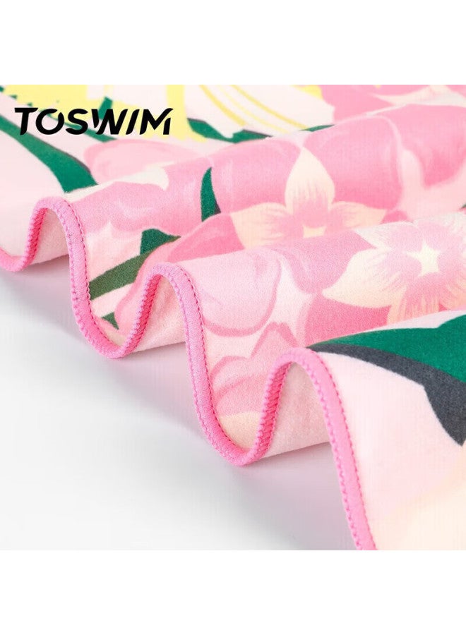 Toswim Quick-drying Bath Towel, Swimming Towel, Sports Fitness Absorbent Towel, Travel Towel, Fast-drying, Cute Pink Memory - Image 5