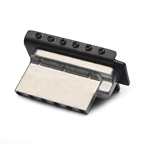 SAPHUE 52.5mm Guitar Stratocaster Tremolo Bridge Set for Fender Strat Squier Electric Guitar Replacement (Black, 52.5mm) - Image 5