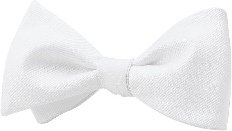pensee Mens Solid Bowtie Woven Self Tie Bow Ties Tuxedo & Wedding Bowties - Image 3