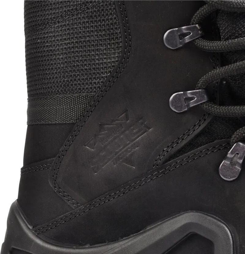 Scooter  Black Nubuck Waterproof Outdoor Long Boot