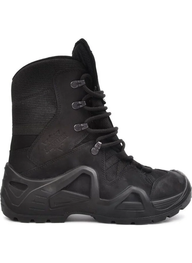 Scooter  Black Nubuck Waterproof Outdoor Long Boot