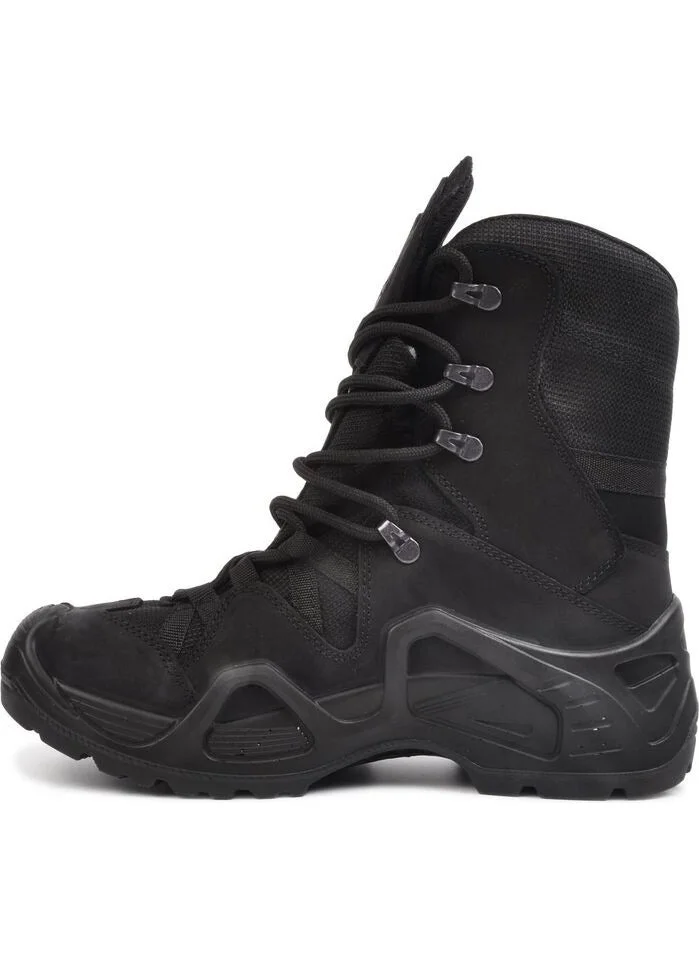 Scooter  Black Nubuck Waterproof Outdoor Long Boot