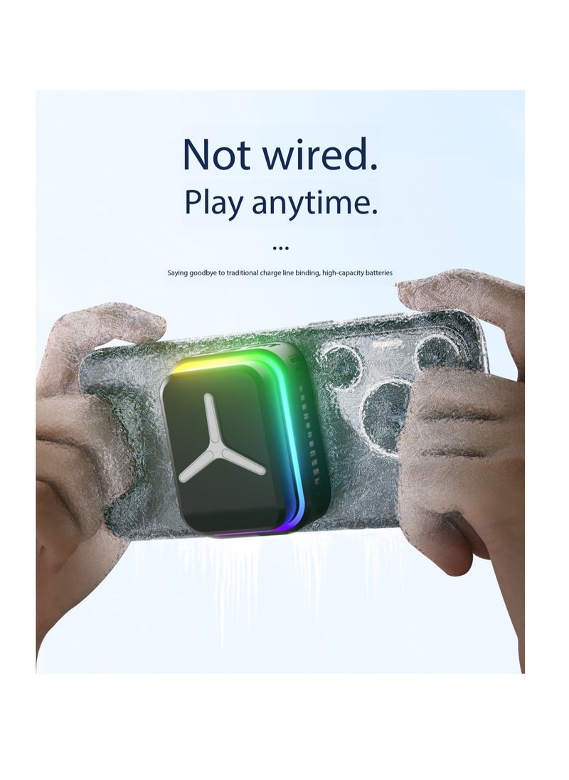 Magnetic Phone Radiator Semiconductor Quick Cooling Fan – RGB Light | Gaming, Tiktok Live Streaming Cooler | Portable Universal for iPhone Android（White）  - Image 5