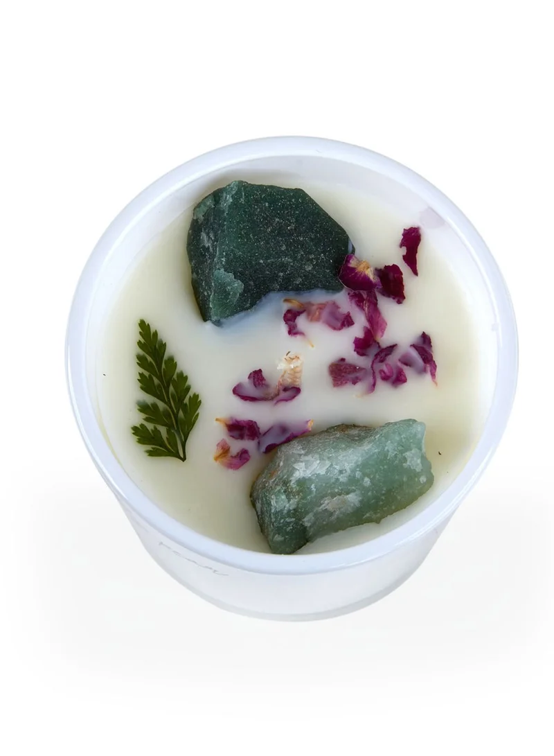 Prickly Pear Heal' Jade Crystal White Tea & Ginger Candle